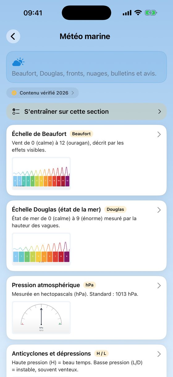 Météo marine : échelles Beaufort et Douglas
