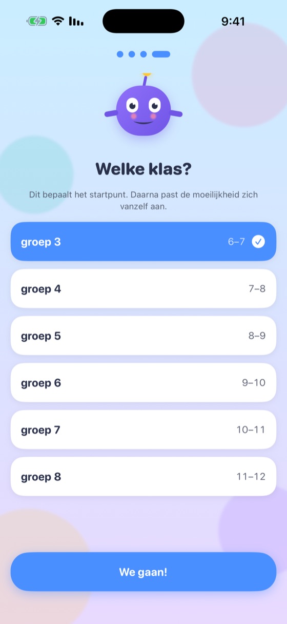 De groep kiezen, van groep 3 tot en met de brugklas